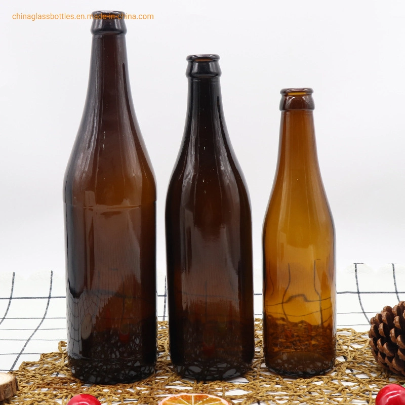 Beer Bottle Glass Drink Bottle Ice Wine Bottle Brown/Green/Amber/White Glass Drink Bottle