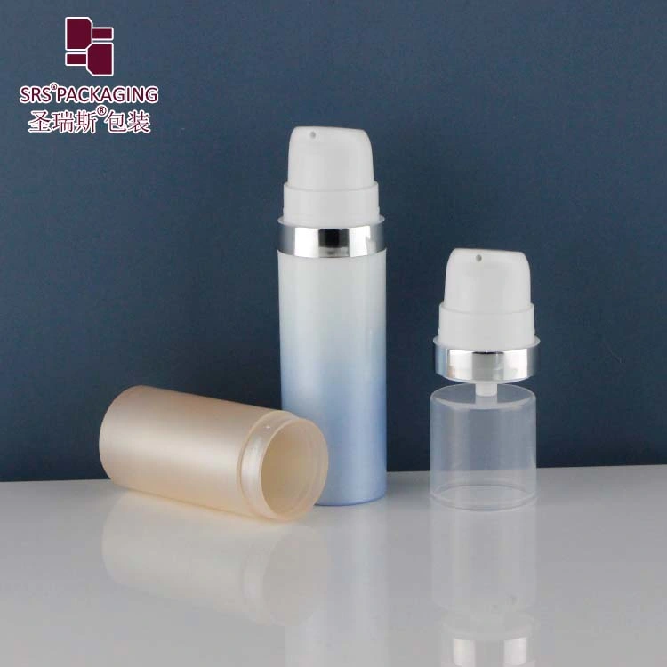 Champagne Color Bottle With Airless Pump Snap On Pump 5ml 10ml 15ml 20ml Blue Gradient Color Bottle