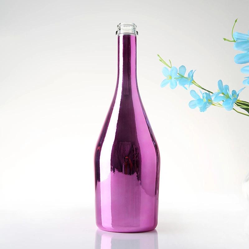 Electroplate Pink Champagne 75cl Glass Wholesale Gold Champagne Bottle