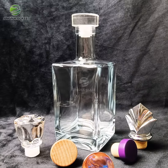 カスタマイズされた 500 ミリリットル 700 ミリリットル 750 ミリリットルガラス瓶透明な空のガラス瓶ウォッカウイスキーブランデーガラス瓶テキーラジン酒ガラス瓶