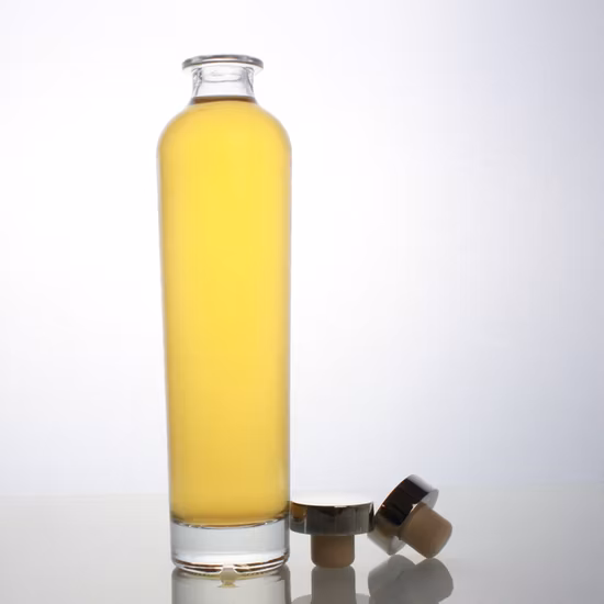 750 ミリリットルラウンド空の高品質ラウンドウォッカウイスキージンテキーララムガラス酒瓶ガラス酒瓶