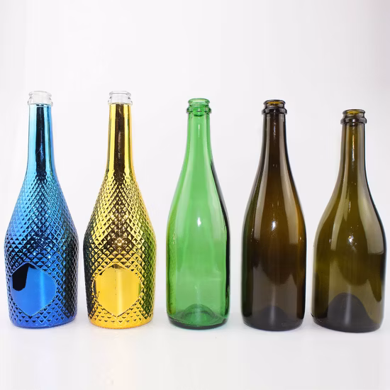 空の 250 ミリリットル、330 ミリリットル、450 ミリリットル、500 ミリリットル、620 ミリリットル、650 ミリリットル、750 ミリリットルフリーデザイングリーンアンバーブラウンブルーソーダビールガラスボトル、卸売フルーツジュースドリンクラガービールガラスボトル
