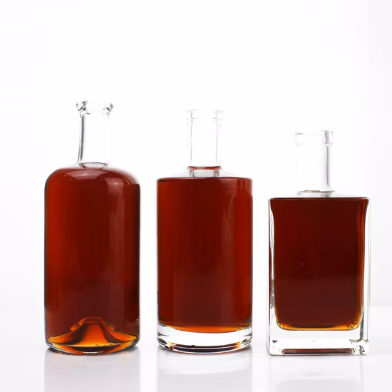 パーソナライズされたウイスキーウォッカジンボトル空のガラスボトル酒ファンシーコスチュームウォッカジンガラスボトル