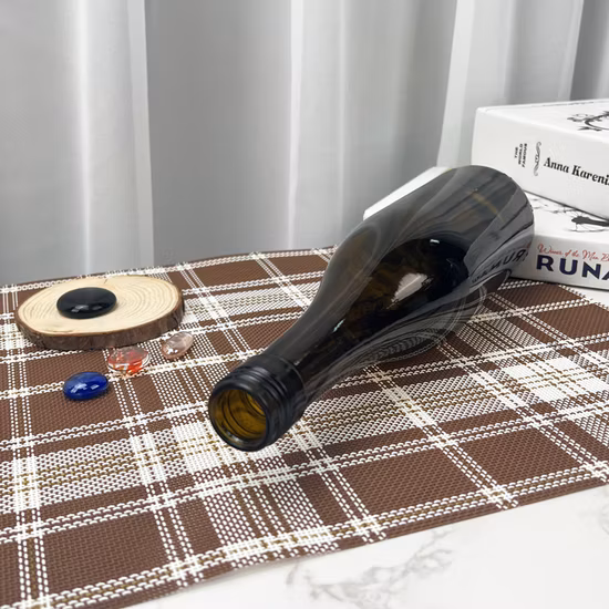カスタマイズ可能な透明ワインボトル、シャンパンスパークリングワイン、750ml ガラスワインボトル