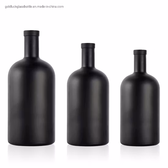 ミニ丸型ガラスボトル、100ml、200ml、250ml、500ml、700ml、1000ml、重いコルク栓、大型ワイン、ウイスキー、ブランデー、ジンテキーラボトルコルク栓付き